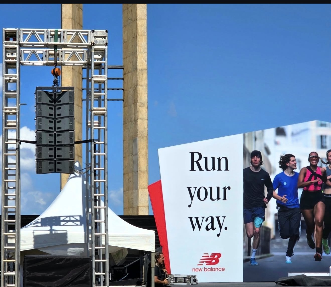Sonorização de evento esportivo ao ar livre no Rio de Janeiro — New Balance com PA LS Audio